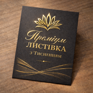 листівка з тисненням