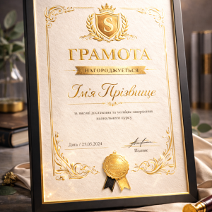 грамота з тисненням